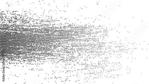 Retro pixel bitmap gradient with dither texture and abstract 8bit halftone pattern for vintage game inspired background