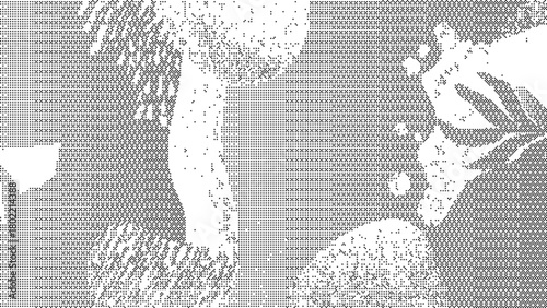 Abstract pixel bitmap gradient with retro dither squares and geometric video game texture for digital art backgrounds