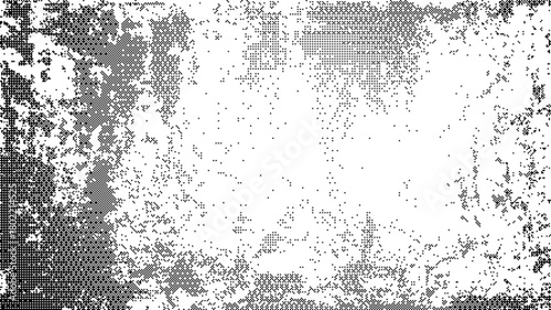 Pixelated bitmap gradient with classic game style dither pattern and abstract halftone texture for retro digital art