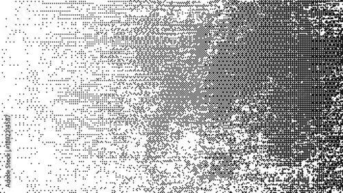Vintage pixel art gradient with bitmap dither blocks creating retro game atmosphere and abstract digital texture