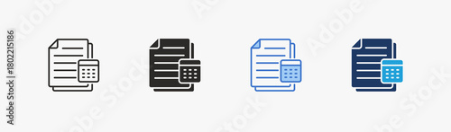 Plan icon multiple style collection