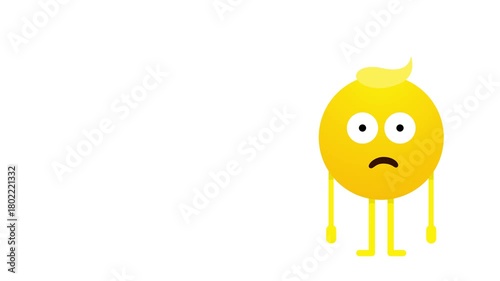 A seamless loop animation of a shocked emoji with wide-open eyes and an expressive surprised reaction. Ideal for social media, reaction videos, alerts, notifications, or any motion graphic needing a d