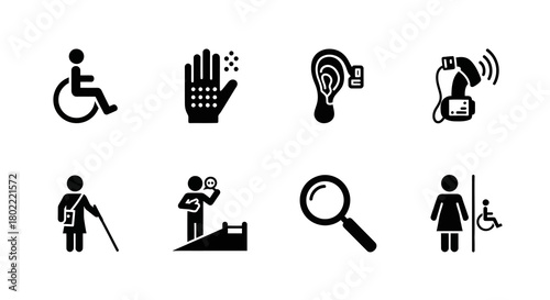 Accessibility symbols for inclusive design collection