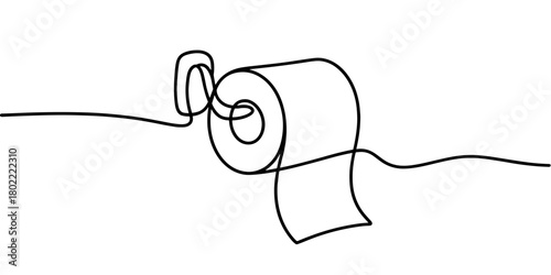 a toilet paper roll, useful for hygiene themes, bathroom design concepts, and minimalist graphic projects.
