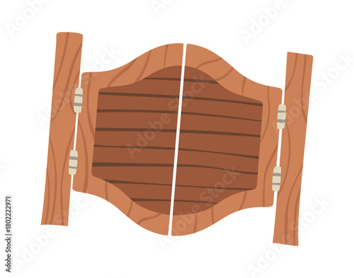 Tavern entrance door wooden element