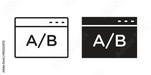 A B test icon for web, app, infographic.