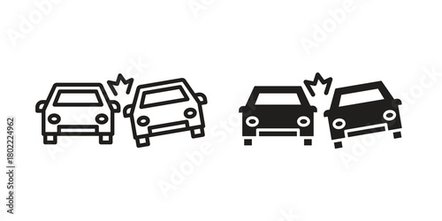 Accident icon for web, app, infographic.