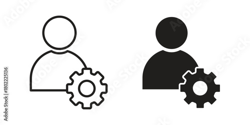 Account settings icon for web, app, infographic.