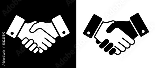 Handshake vector illustration depicting a business agreement and successful partnership between people shaking hands