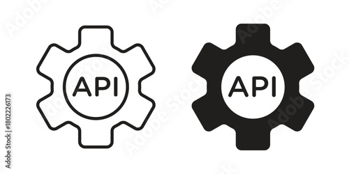 API icon for web, app, infographic.