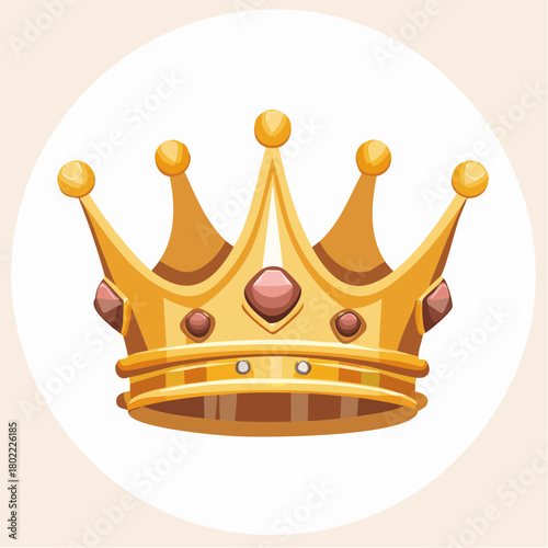 Elegant golden crown illustration symbolizing authority, royalty, and leadership qualities design