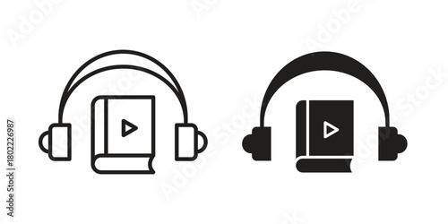 Audiobook icon for web, app, infographic.