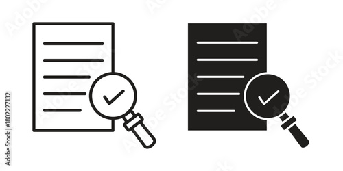 Audit icon for web, app, infographic.