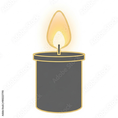 Evocative candle flame burns bright, casting a warm glow for remembrance, hope, or memorial services, radiating peace and tranquility in the darkness