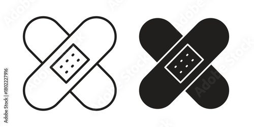 Band aid icon for web, app, infographic.