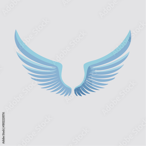 Elegant ethereal wings soar against a minimalist backdrop revealing freedom and serenity