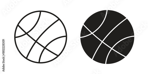 Basketball icon for web, app, infographic.