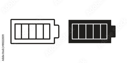 Battery icon for web, app, infographic.