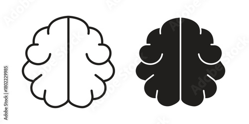 Brain icon for web, app, infographic.