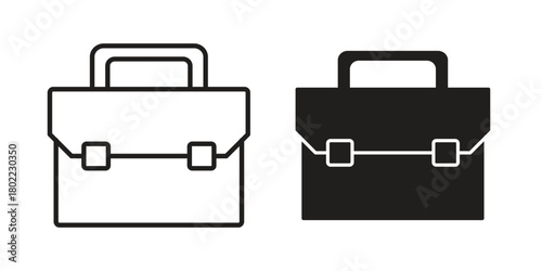 Briefcase icon for web, app, infographic.