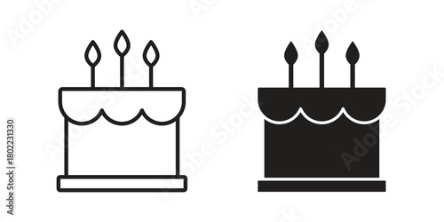 Cake icon for web, app, infographic.