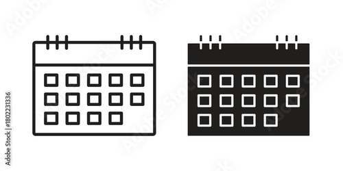 Calendar icon for web, app, infographic.