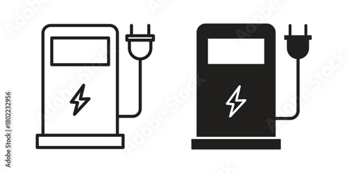 Charging station icon for web, app, infographic.