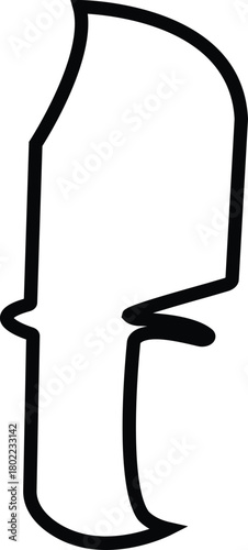 Axe, Hammer, and Knife Icon of Sharp Tool, Weapon, and Blade Symbols, Black Line Vector Battle Equipment, Woodcutting Tool, and Metal Armory Design