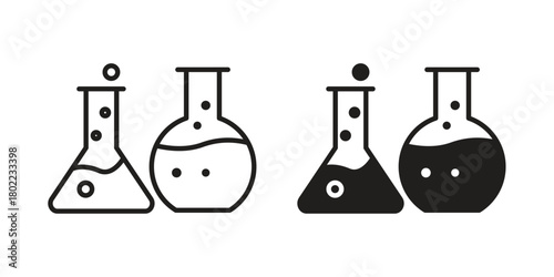 Chemistry icon for web, app, infographic.