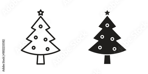 Christmas tree icon for web, app, infographic.