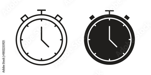 Clock icon for web, app, infographic.