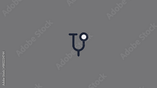 Simple Stethoscope Outline Medical Icon Vector