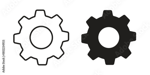 Cogwheel icon for web, app, infographic.