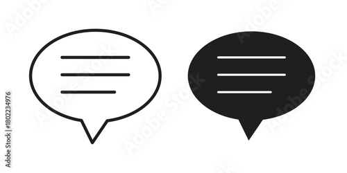 Comments icon for web, app, infographic.