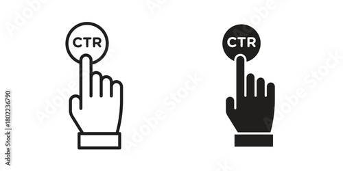 CTR icon for web, app, infographic.