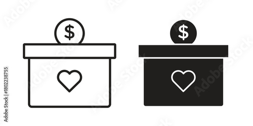 Donations icon for web, app, infographic.