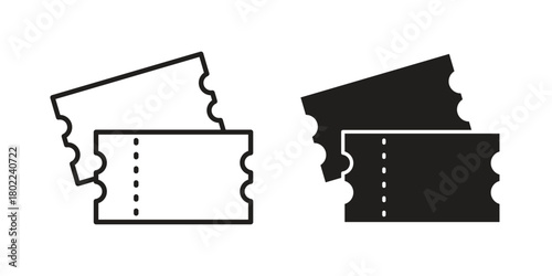 Event ticket icon for web, app, infographic.