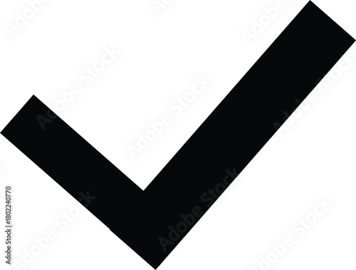 Black check mark for approval or confirmation