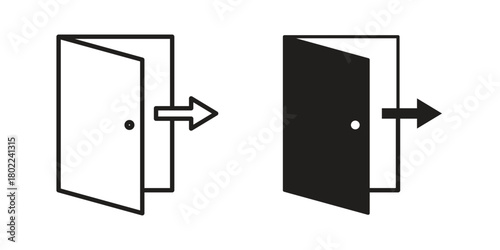 Exit icon for web, app, infographic.