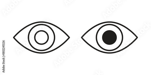 Eye icon for web, app, infographic.