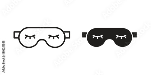 Eye mask icon for web, app, infographic.