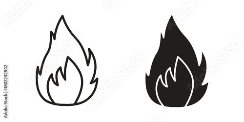 Fire icon for web, app, infographic.