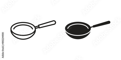 Frying pan icon for web, app, infographic.