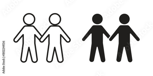 Friends icon for web, app, infographic.