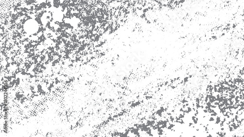 Old monochrome wall texture with rough plaster and worn pattern for vintage graphic use. White and black cement texture with aged surface marks for retro background design. 