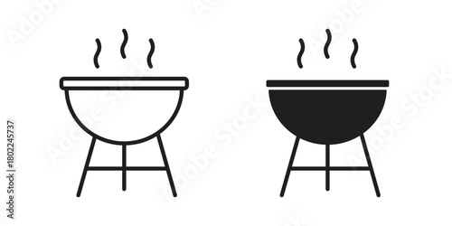 Grill icon for web, app, infographic.