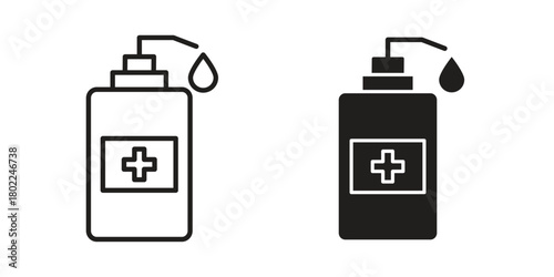 Hand sanitizer icon for web, app, infographic.
