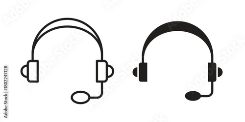 Headphones icon for web, app, infographic.