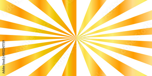 Fractal vector backdrop burst retro golden and orange sunburst  backdrop wallpaper background .Symmetrical curved segments, ahypnotic, sunburst optical illusion. Swirling motion dynamic vintage.