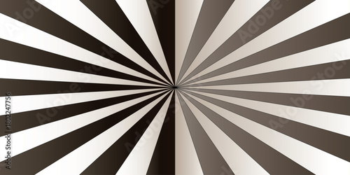 Sunburst Modern retro vintage sunrise sunbeam element spiral striped. Spiral starburst and striped pattern. circle motifs. Radial rays light retro design with vintage beam sunburs.